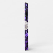 Sparkle jewel Fleur De Lis Sequins Paars Case-Mate iPhone Case (Achterkant/links)
