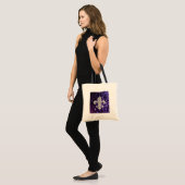 Sparkle jewel Fleur De Lis Sequins Paars Tote Bag (Voorkant (model))