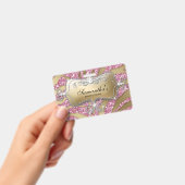 Sparkle Jewelry Zebra Gold Pink Badge (Handheld)