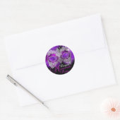 Sparkle Kantmasker Paars Maskerade Sticker (Envelop)