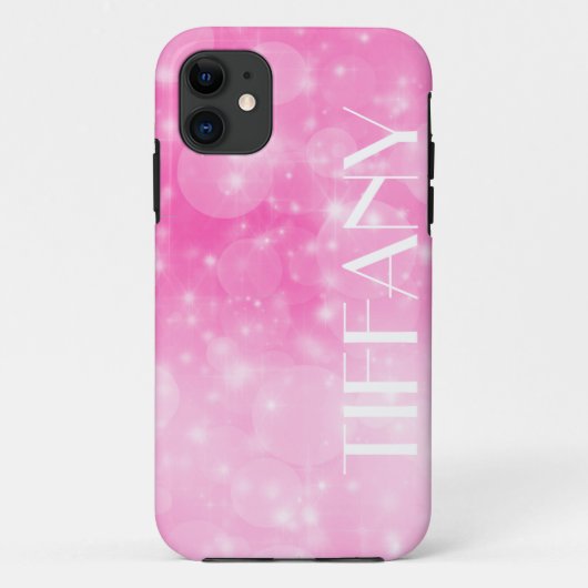 sparkle kerst heet roze verjaardagsfeestje Case-Mate iPhone case (Achterkant)