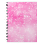 sparkle kerst heet roze verjaardagsfeestje notitieboek (Voorkant)