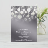 Sparkle kerstballen corporate kerstfeest kaart (Staand voorkant)