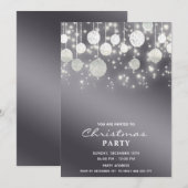 Sparkle kerstballen corporate kerstfeest kaart (Voorkant / Achterkant)