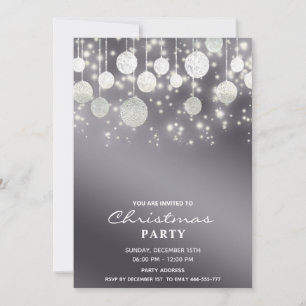 Sparkle kerstballen corporate kerstfeest kaart