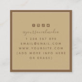  Sparkle Key Chic Realtor Real Estate Agent Vierkante Visitekaartje (Achterkant)