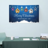 Sparkle Kleurrijke Kerstballen Bauble Feest Spandoek (Beurs)