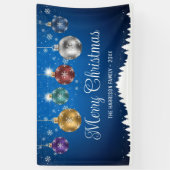 Sparkle Kleurrijke Kerstballen Bauble Feest Spandoek (Verticaal)