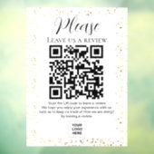 Sparkle laat ons een review QR-code Raamsticker (Vel 3)