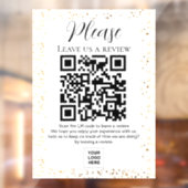 Sparkle laat ons een review QR-code Raamsticker (Vel 2)