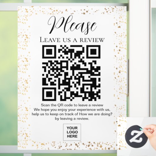 Sparkle laat ons een review QR-code Raamsticker (Huis)