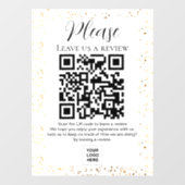 Sparkle laat ons een review QR-code Raamsticker (Vel)