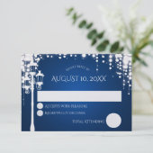 Sparkle Lamp Post Huwelijksreactie Kaart (Staand voorkant)