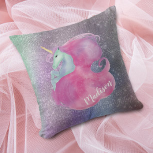 Sparkle Licht Roze Unicorn Kussen