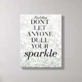 Sparkle Life Quote Aangepaste Naam Canvas Gift Afdruk (Voorkant)