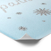 Sparkle Light Blue met Silver Glitter-Poster Poster (Hoek)