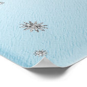 Sparkle Light Blue met Silver Glitter-Poster Poster (Hoek)