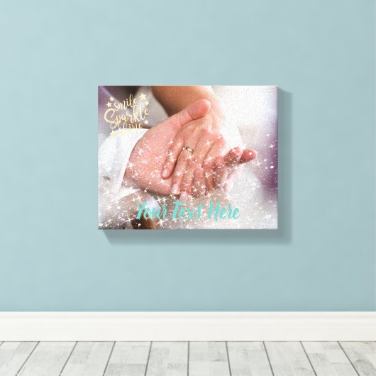Sparkle Light Effect Overlay Glitter Fotocanvas Canvas Afdruk (Insitu (Houten vloer))