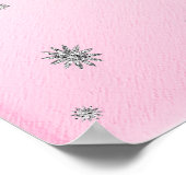 Sparkle Light Roze met zilver glitter-Poster Poster (Hoek)