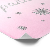 Sparkle Light Roze met zilver glitter-Poster Poster (Hoek)