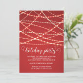 Sparkle Lights Holiday Invitation Kaart (Staand voorkant)
