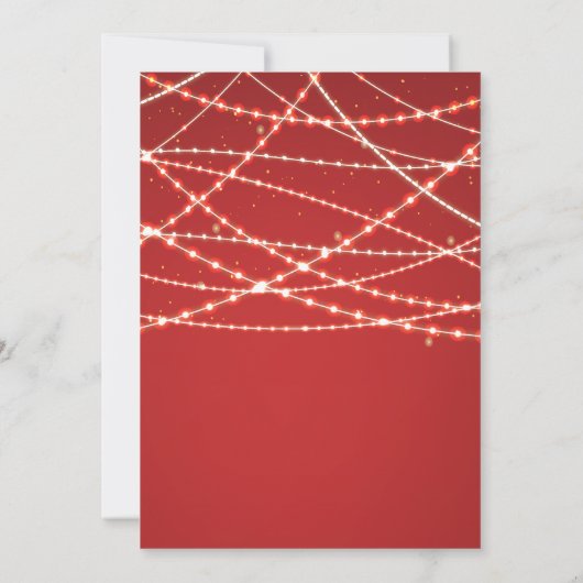 Sparkle Lights Holiday Invitation Kaart (Achterkant)