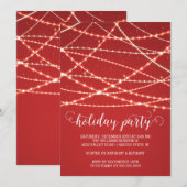 Sparkle Lights Holiday Invitation Kaart (Voorkant / Achterkant)
