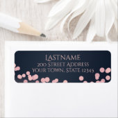 Sparkle Lights Roze en Navy Blue Adres Etiket (Insitu)