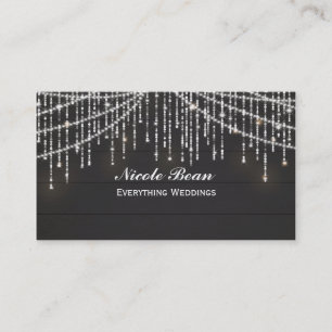 Sparkle Lights Rustic Hout Glam Chic Visitekaartje