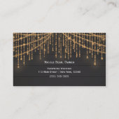 Sparkle Lights Rustic Wood Glam Chic Visitekaartje (Achterkant)