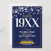 Sparkle Lights School Colours Class Reünie Kaart (Voorkant)