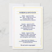 Sparkle Lights School Colours Class Reünie Kaart (Achterkant)