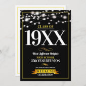 Sparkle Lights School Colours Class Reünie Kaart (Voorkant / Achterkant)