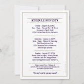 Sparkle Lights School Colours Class Reünie Kaart (Achterkant)