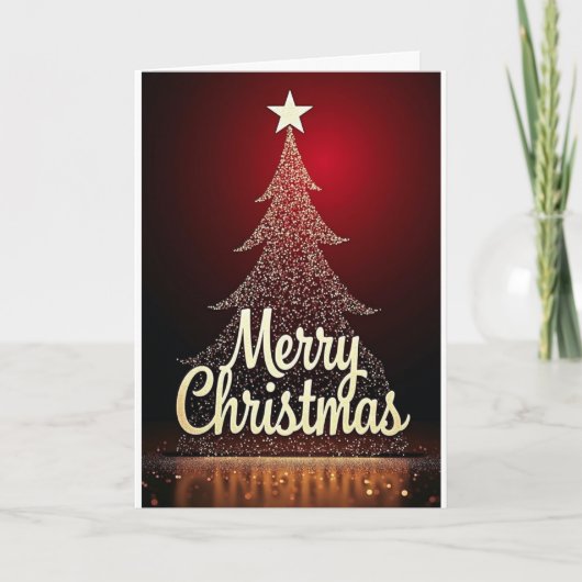 Sparkle Lights Tree – Christmas Card Kaart (Voorkant)