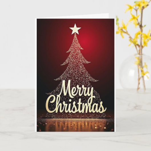 Sparkle Lights Tree – Christmas Card Kaart (Gele Bloem)
