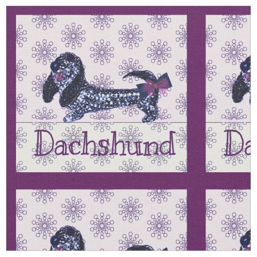 Sparkle-like a Dachshund Stof (Close Up)