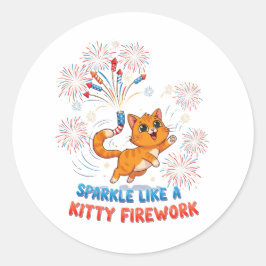Sparkle Like A Kat Firework beroemd gemaakt door S Ronde Sticker