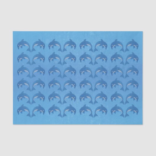  Sparkle Like Blue White Jumping Dolphins Tissuepapier (Voorkant)