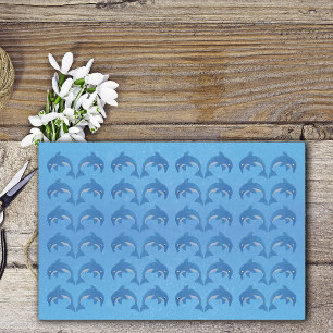 Sparkle Like Blue White Jumping Dolphins Tissuepapier