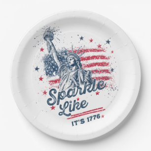 Sparkle Like It's 1776, Patriotic Design, Amerikaa Papieren Bordje