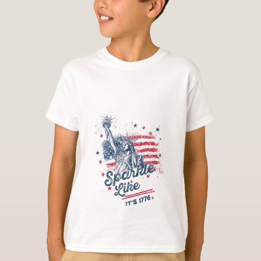 Sparkle Like It's 1776, Patriotic Design, Amerikaa T-shirt (Voorkant)