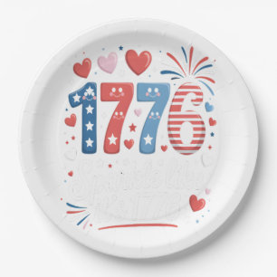 Sparkle Like It's 1776 - Vuurwerk van 4 juli Papieren Bordje