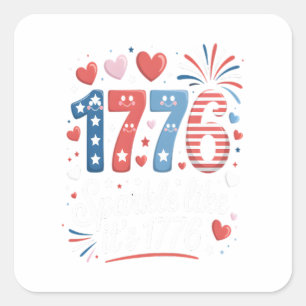 Sparkle Like It's 1776 - Vuurwerk van 4 juli Vierkante Sticker