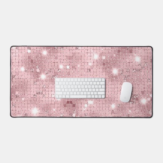 Sparkle Luxury Pink Bureaumat (Keyboard & Muis)