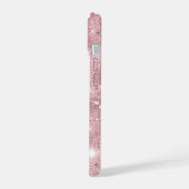 Sparkle Luxury Roze iPhone 15 Case (Linkerkant)