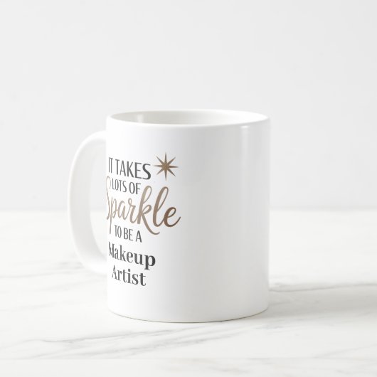 Sparkle make-up artist koffiemok (Voorkant links)