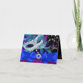 Sparkle Mask & Bow Masquerade Dank u kaart (Voorkant)