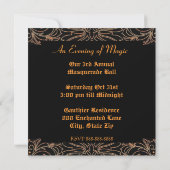 Sparkle Masquerade Mask Halloween Party Invitation Kaart (Achterkant)
