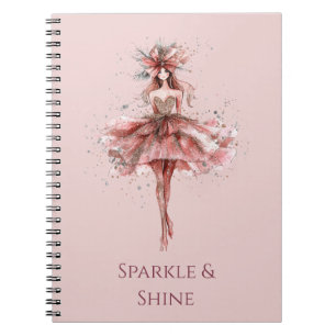 Sparkle meisje in jurk notitieboek